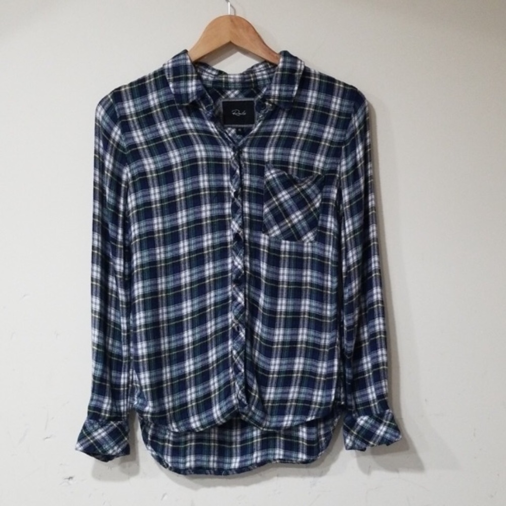 Rails button down flannel shirt